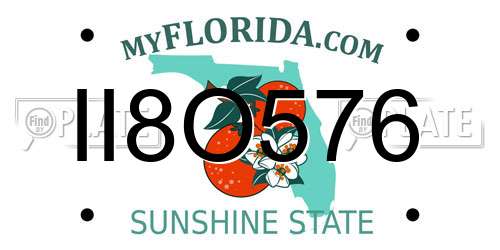 II8O576 Florida License Plate