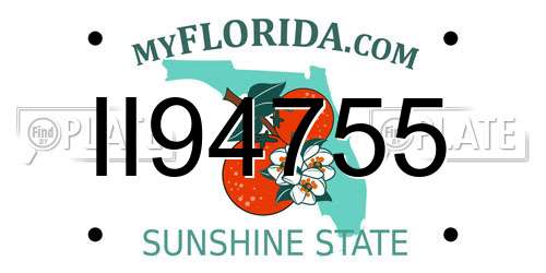II94755 Florida License Plate