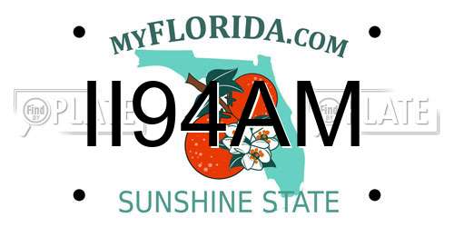 II94AM Florida License Plate