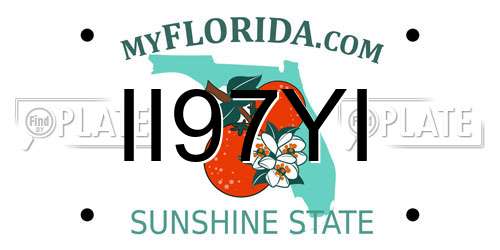 II97YI Florida License Plate