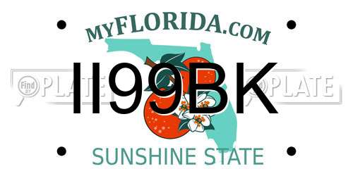 II99BK Florida License Plate