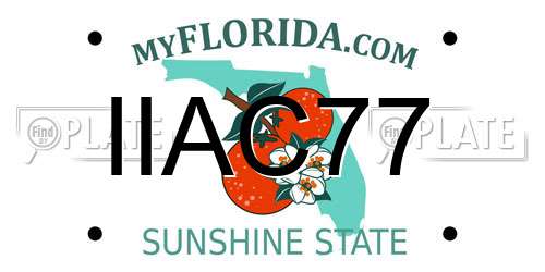 IIAC77 Florida License Plate