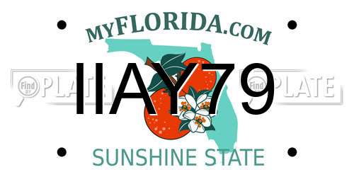 IIAY79 Florida License Plate
