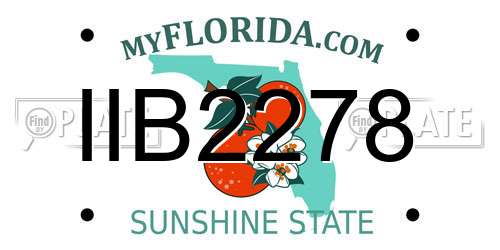 IIB2278 Florida License Plate