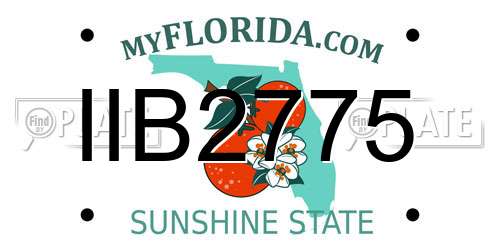 IIB2775 Florida License Plate
