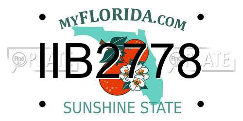IIB2778 Florida License Plate