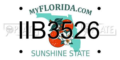 IIB3526 Florida License Plate