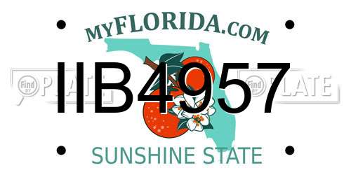 IIB4957 Florida License Plate