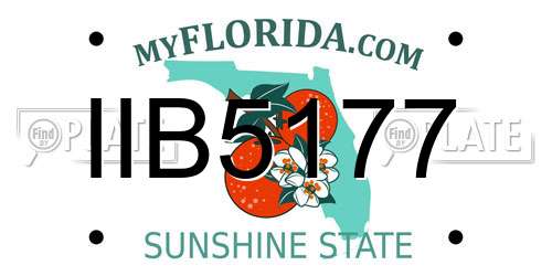 IIB5177 Florida License Plate