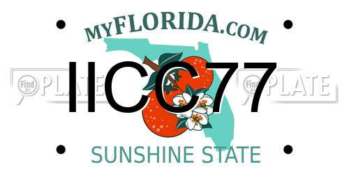 IICC77 Florida License Plate