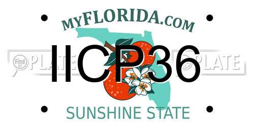 IICP36 Florida License Plate