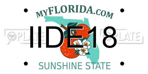 IIDE18 Florida License Plate