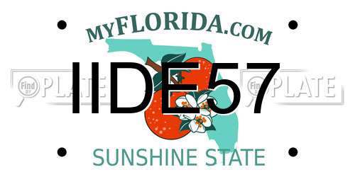 IIDE57 Florida License Plate