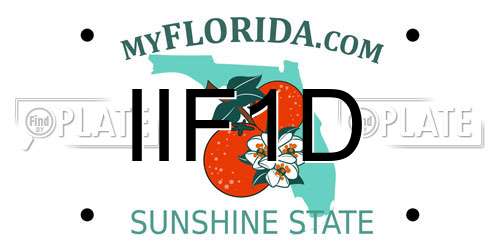 IIF1D Florida License Plate