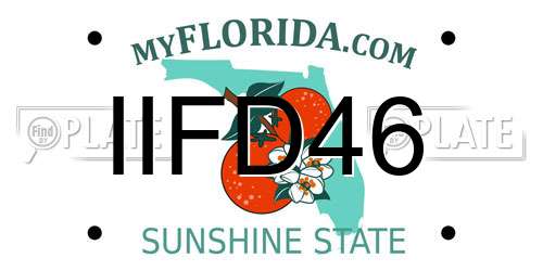 IIFD46 Florida License Plate