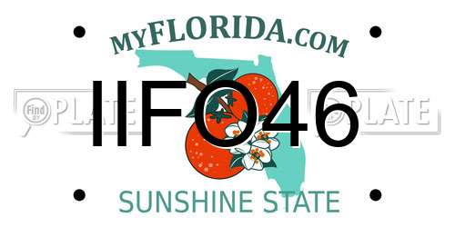 IIFO46 Florida License Plate