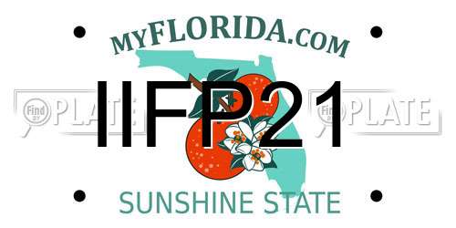 IIFP21 Florida License Plate