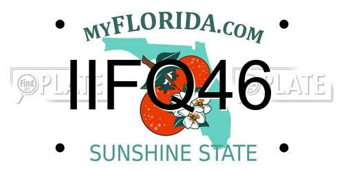 IIFQ46 Florida License Plate