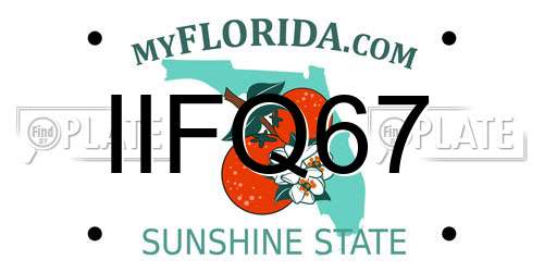 IIFQ67 Florida License Plate