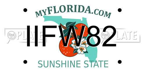 IIFW82 Florida License Plate