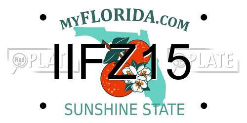 IIFZ15 Florida License Plate