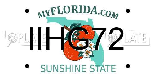 IIHG72 Florida License Plate