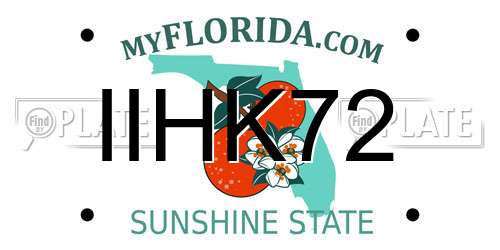 IIHK72 Florida License Plate