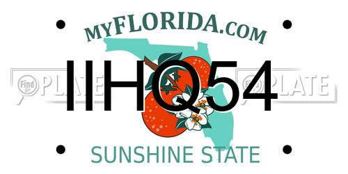 IIHQ54 Florida License Plate