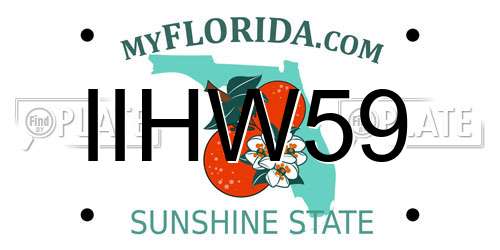 IIHW59 Florida License Plate
