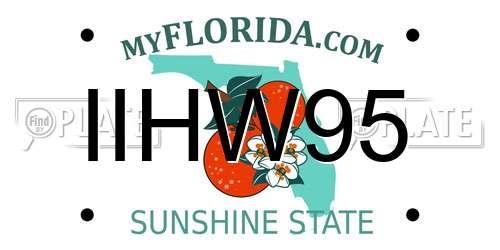 IIHW95 Florida License Plate