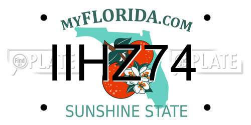 IIHZ74 Florida License Plate