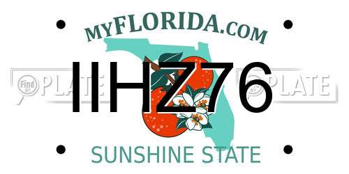 IIHZ76 Florida License Plate