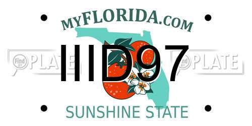 IIID97 Florida License Plate
