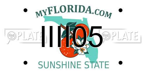 IIII05 Florida License Plate