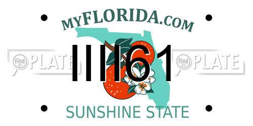 IIII61 Florida License Plate