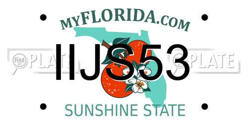 IIJS53 Florida License Plate