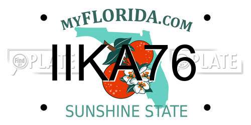 IIKA76 Florida License Plate