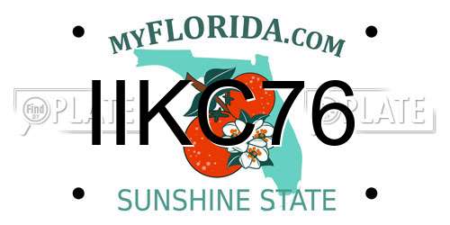 IIKC76 Florida License Plate
