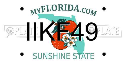 IIKF49 Florida License Plate