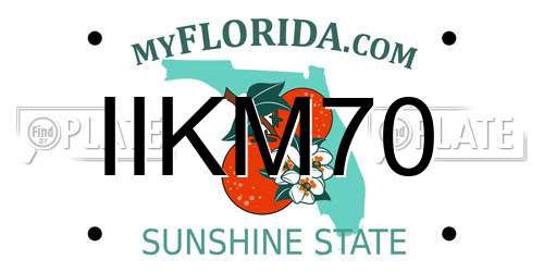 IIKM70 Florida License Plate