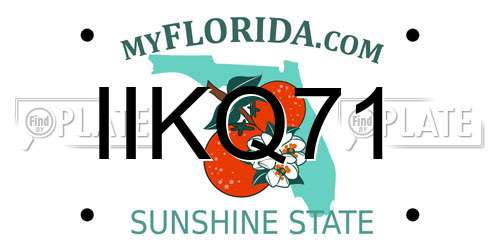 IIKQ71 Florida License Plate