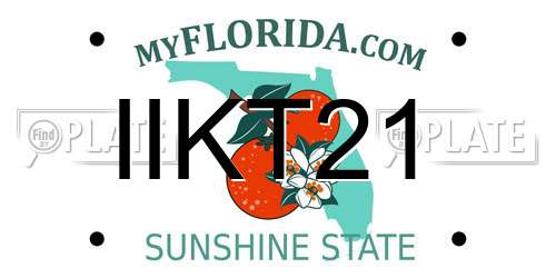 IIKT21 Florida License Plate
