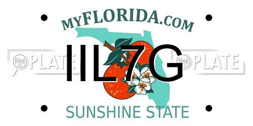 IIL7G Florida License Plate