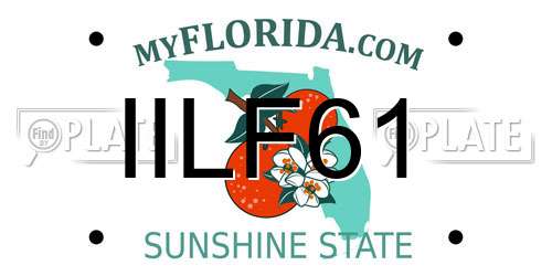 IILF61 Florida License Plate