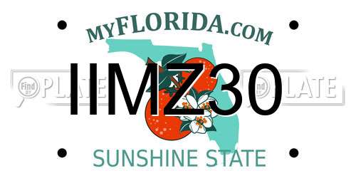 IIMZ30 Florida License Plate