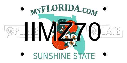 IIMZ70 Florida License Plate