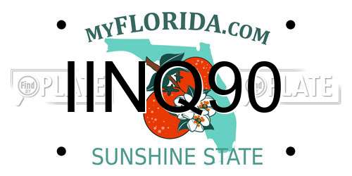 IINQ90 Florida License Plate
