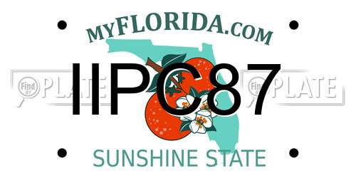 IIPC87 Florida License Plate