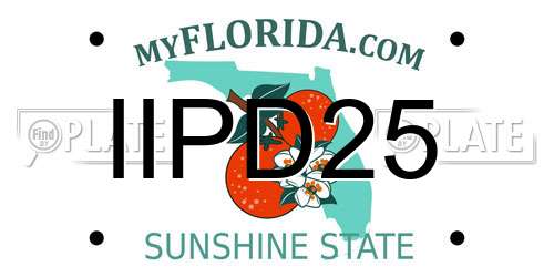 IIPD25 Florida License Plate