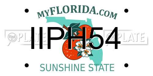 IIPH54 Florida License Plate